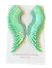 Mignonne Gavigan Mint Feather Rinestone Detail Earrings Mint