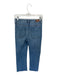 Zara Size Est 4 Med Dark Wash Cotton Blend Straight Leg Raw Hem High Rise Jeans Med Dark Wash / Est 4