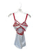 FP Movement Size S White & Red Cross Back Spaghetti Strap Cut Outs Dress White & Red / S