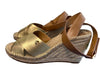 Tory Burch Shoe Size 7 Beige Leather synthetic sole Metalic Espadrille Shoes Beige / 7