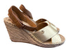 Tory Burch Shoe Size 7 Beige Leather synthetic sole Metalic Espadrille Shoes Beige / 7