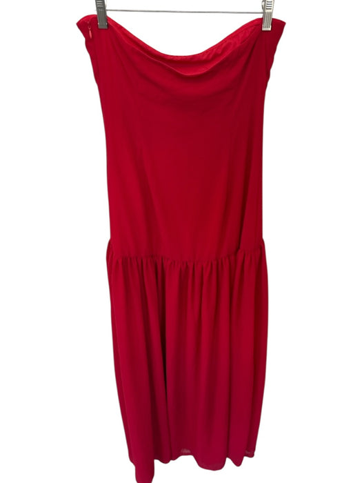Peppermayo Size M Red Polyester Drop Waist Strapless Maxi Gown Red / M