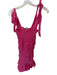 Hyfve Size L Pink Cotton Tie Straps Ruffle Sinch Detail Mini Dress Pink / L