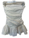 Peppermayo Size M White Cotton Blend Strapless Ruffles Bubble Hem Mini Dress White / M