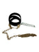 Zimmermann Black & Gold Leather Tassel Hook Clasp Belts Black & Gold / 0