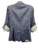 Veronica Beard Size 2 Blue Linen Blend Long Sleeve Blazer Shoulder Pads Jacket Blue / 2