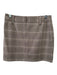R.G. Kane Size M Brown Polyester Blend Houndstooth Plaid Patch Pocket Mini Skirt Brown / M