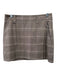 R.G. Kane Size M Brown Polyester Blend Houndstooth Plaid Patch Pocket Mini Skirt Brown / M