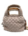 MZ Wallace Blush Beige Nylon Quilted Zip Top Leather Detail Crossbody & Hand Bag Blush Beige / Small