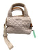 MZ Wallace Blush Beige Nylon Quilted Zip Top Leather Detail Crossbody & Hand Bag Blush Beige / Small