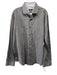 Boss Size XL Gray Cotton Lines Button Up Men's Long Sleeve Shirt Gray / XL