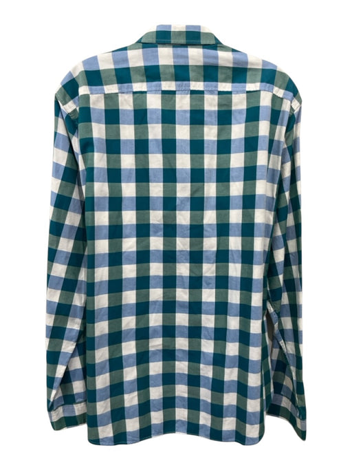 Burberry Brit Size XL Blue & Green Cotton Plaid Button Up Long Sleeve Shirt Blue & Green / XL