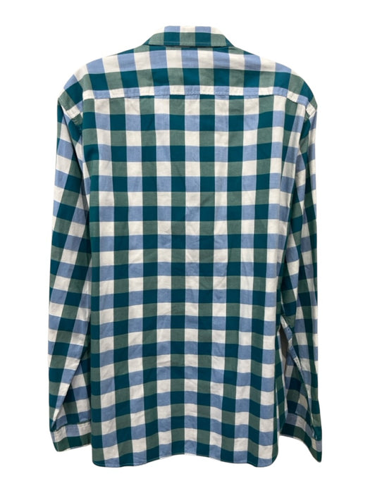 Burberry Brit Size XL Blue & Green Cotton Plaid Button Up Long Sleeve Shirt Blue & Green / XL