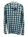 Burberry Brit Size XL Blue & Green Cotton Plaid Button Up Long Sleeve Shirt Blue & Green / XL