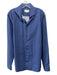 Eton Size L Blue & White Cotton Floral Button Up Men's Long Sleeve Shirt Blue & White / L