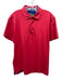 Robert Graham Size XL Red Cotton Solid Polo Men's Short Sleeve Red / XL