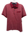 Ted Baker Size 6 Red Cotton Blend Speckled Polo Men's Short Sleeve Red / 6