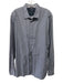 Ted Baker Size 6 Gray & Navy Print Cotton Abstract Button Up Long Sleeve Shirt Gray & Navy Print / 6