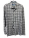 Robert Graham Size L Gray & Black Cotton Houndstooth Plaid Long Sleeve Shirt Gray & Black / L