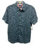 Ted Baker Size 5 Gray & Blue Cotton Blend Abstract Button Up Men's Short Sleeve Gray & Blue / 5