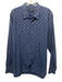 John Varvatos Size Est L Blue & Tan Cotton Blend Skulls Men's Long Sleeve Shirt Blue & Tan / Est L