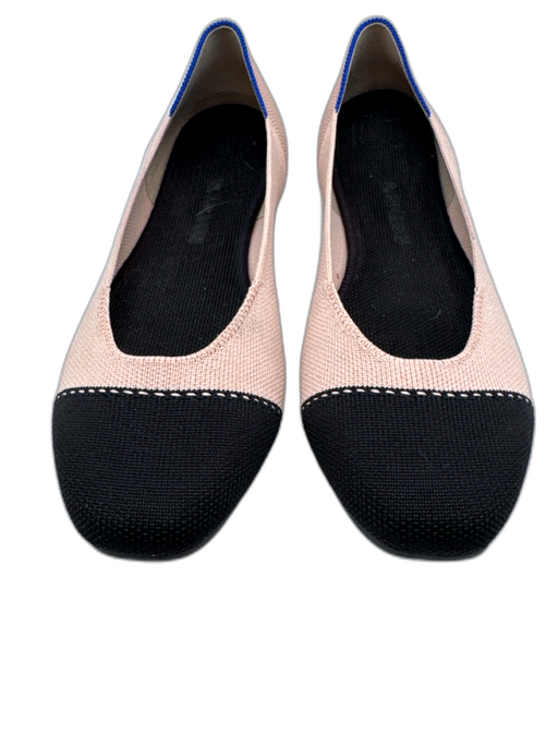 Rothy's Shoe Size 9 Pink & Black Textile Round Toe Slip On Flat Shoes Pink & Black / 9