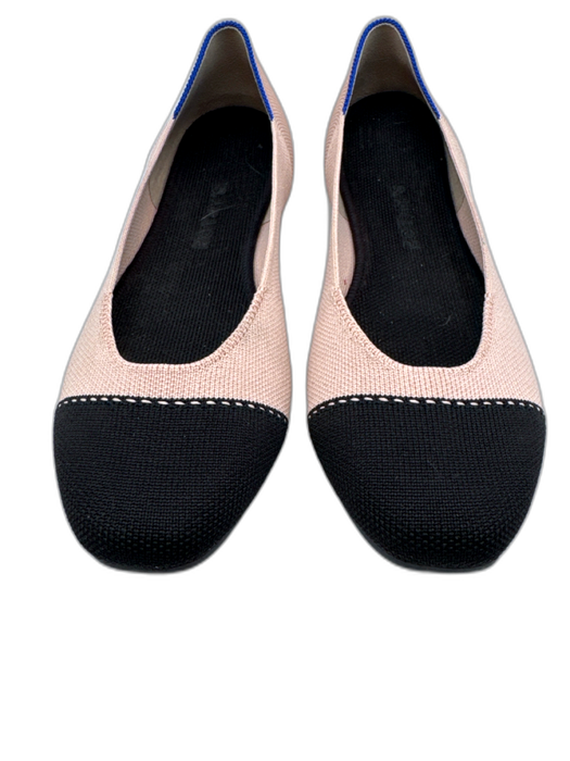 Rothy's Shoe Size 9 Pink & Black Textile Round Toe Slip On Flat Shoes Pink & Black / 9