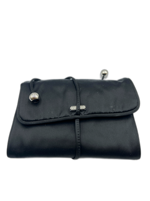 Coach Black Textile Satin travel Wrap Bag Black / Mini