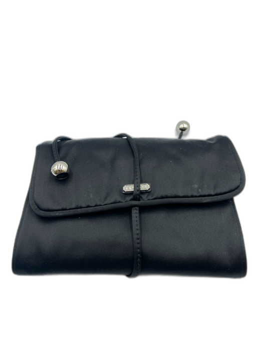 Coach Black Textile Satin travel Wrap Bag Black / Mini