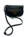 Tory Burch Black Leather goldtone hardware Magnetic Clasp Crossbody Strap Bag Black / Mini