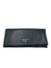 Prada Black Leather Snap Button Logo Saffiano Wallets Black