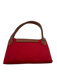 Longchamp Red Synthetic Top Handle Snap Button Zip Close Bag Red / L