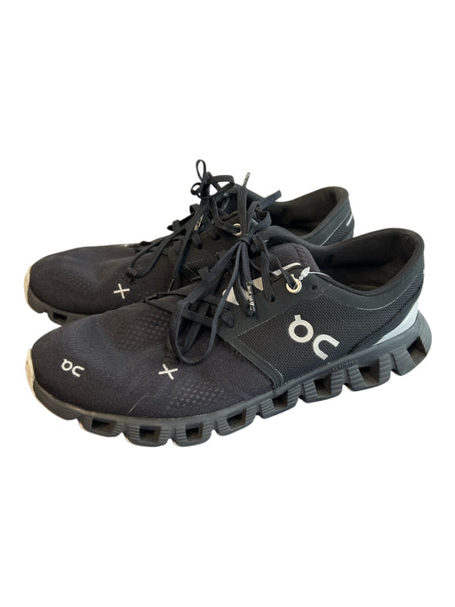 On Cloud Shoe Size 8.5 Black Manmade Material Almond Toe lace up Sneaker Shoes Black / 8.5