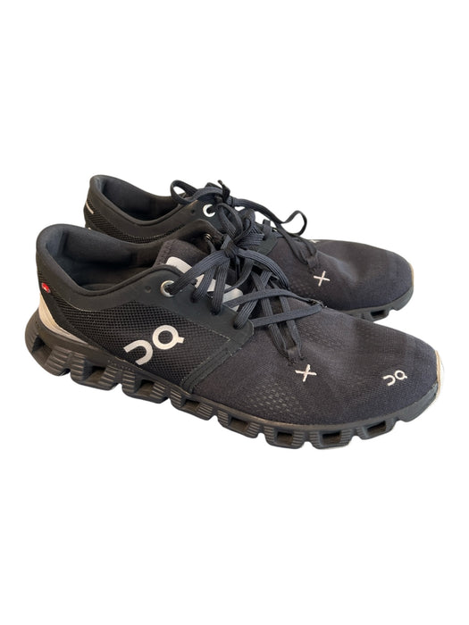 On Cloud Shoe Size 8.5 Black Manmade Material Almond Toe lace up Sneaker Shoes Black / 8.5