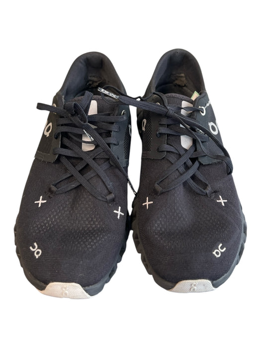On Cloud Shoe Size 8.5 Black Manmade Material Almond Toe lace up Sneaker Shoes Black / 8.5