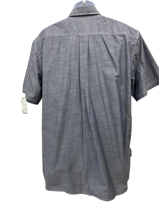 Junya Wantanabe NWT Size M Blue Cotton Solid Assymetrical Men's Short Sleeve Blue / M
