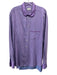 Etro Size 43 Purple & Blue Print Cotton Striped Button Up Long Sleeve Shirt Purple & Blue Print / 43