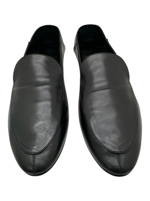 Yves Saint Laurent Shoe Size 40 Like New Black Leather Solid Loafer Men's Shoes Black / 40