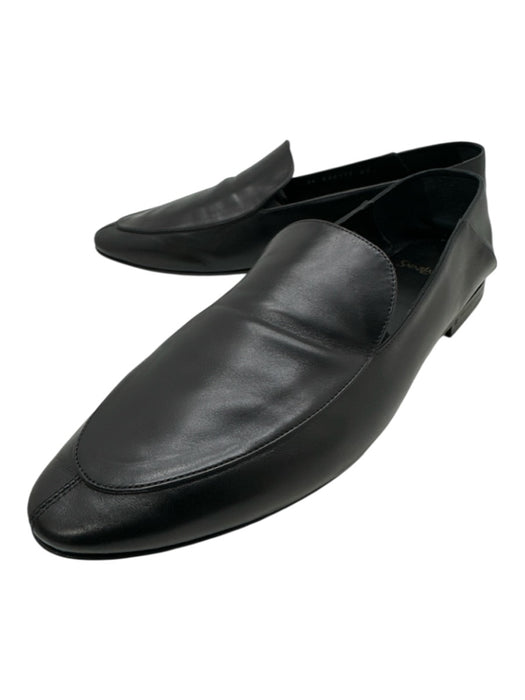 Yves Saint Laurent Shoe Size 40 Like New Black Leather Solid Loafer Men's Shoes Black / 40