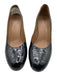 Hermes Shoe Size 37 Black Crocodile Leather Lining Mid Heel Round Toe Pumps Black / 37