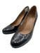 Hermes Shoe Size 37 Black Crocodile Leather Lining Mid Heel Round Toe Pumps Black / 37