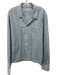 Bode Size L White & Blue Cotton All Over Print Button Down Long Sleeve Shirt White & Blue / L