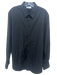 Celine Size 42 Black Cotton Solid Button Down Men's Long Sleeve Shirt Black / 42