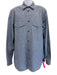 Louis Vuitton Size L Blue Cotton Solid Chambray Men's Long Sleeve Shirt Blue / L