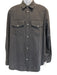 Louis Vuitton Size XXL Faded Black Cotton Solid Western Men's Long Sleeve Shirt Faded Black / XXL