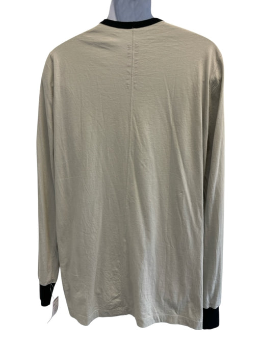 Rick Owens AS IS Size L Tan Cotton Solid T shirt Oversize Long Sleeve Shirt Tan / L