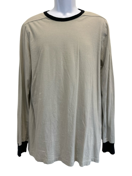 Rick Owens AS IS Size L Tan Cotton Solid T shirt Oversize Long Sleeve Shirt Tan / L