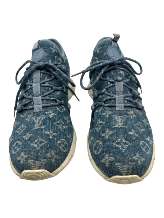 Louis Vuitton Shoe Size 8.5 Blue & White Synthetic logo Sneaker Men's Shoes Blue & White / 8.5