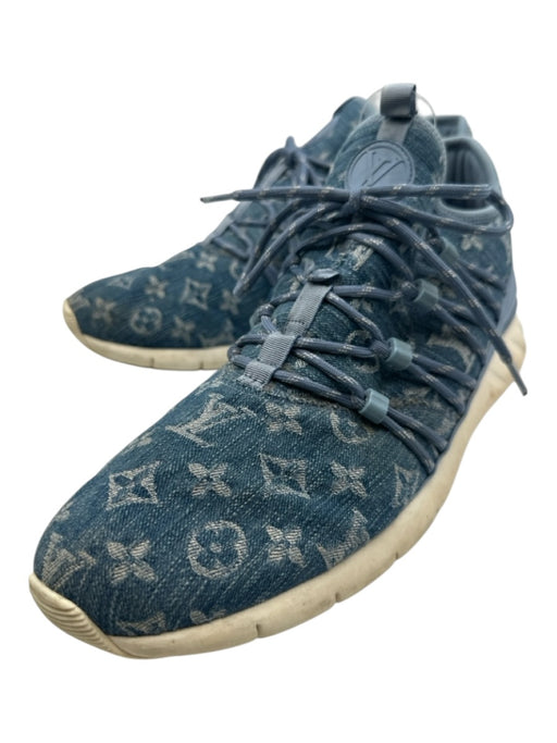Louis Vuitton Shoe Size 8.5 Blue & White Synthetic logo Sneaker Men's Shoes Blue & White / 8.5