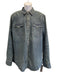 RRL Size XL med light wash Cotton Solid Western Button up Long Sleeve Shirt med light wash / XL